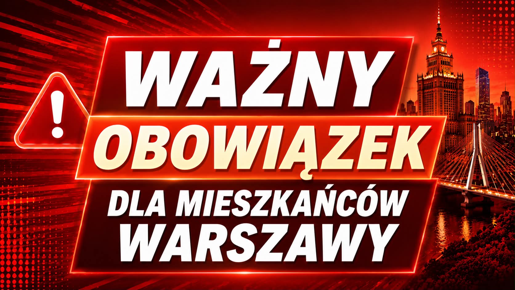 Warszawiaku 9 dni do terminu: ten obowiązek wejdzie w życie 30 czerwca, a kara za zwlekanie sięga teraz 30 tysięcy złotych