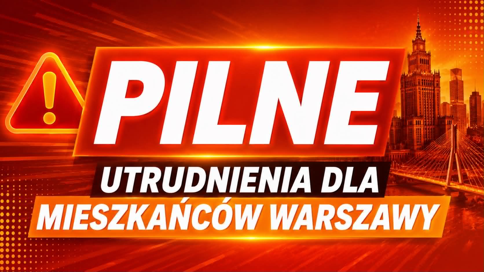 Ważny komunikat dla mieszkańców Warszawy i Mazowsza. Utrudnienia na 6 liniach dojazdowych
