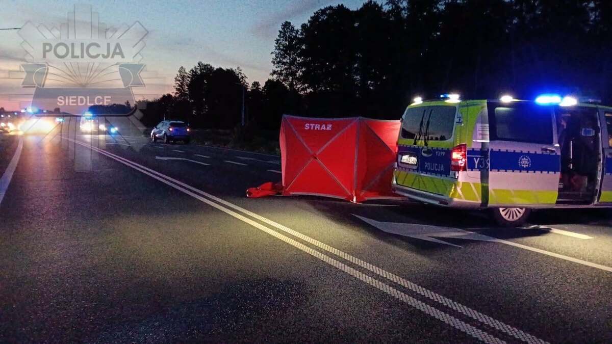Tragedia na DK63. 35-letni mężczyzna zginął pod kołami buicka, kierująca była trzeźwa