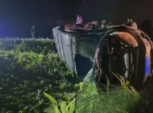 Wypadek w Starym Boryszewie. | Fot. KMP w Płocku.