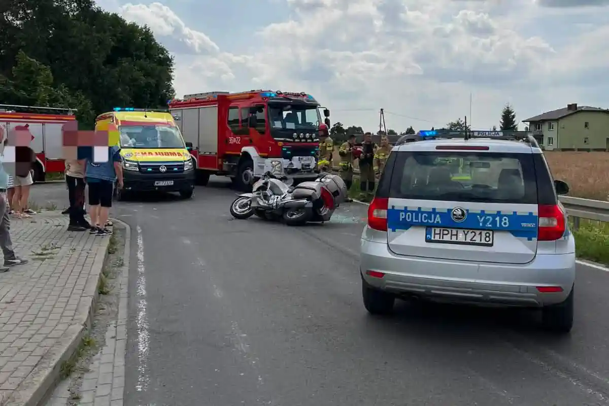 Wypadek w Machcinie na Mazowszu.