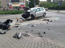 Wypadek motocykla Fot. Grochów. Praga Południe