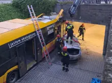 Wypadek w tunelu niedaleko Dworca Zachodniego. | Komenda Miejska PSP m.st. Warszawy.