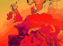 Mapa pogodowa Europy na dzień 16.07.2026. | Wygenerowana przez AI na podstawie prognoz pogody.
