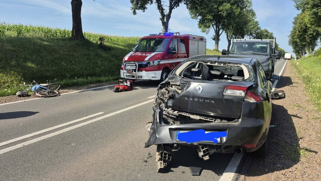 Tragiczny wypadek pod Płockiem. Nie żyje 76-letnia rowerzystka