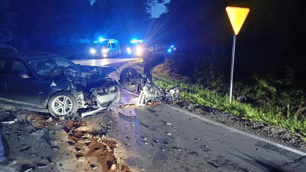 Tragiczny wypadek na Mazowszu. Nie żyje kierowca motocykla