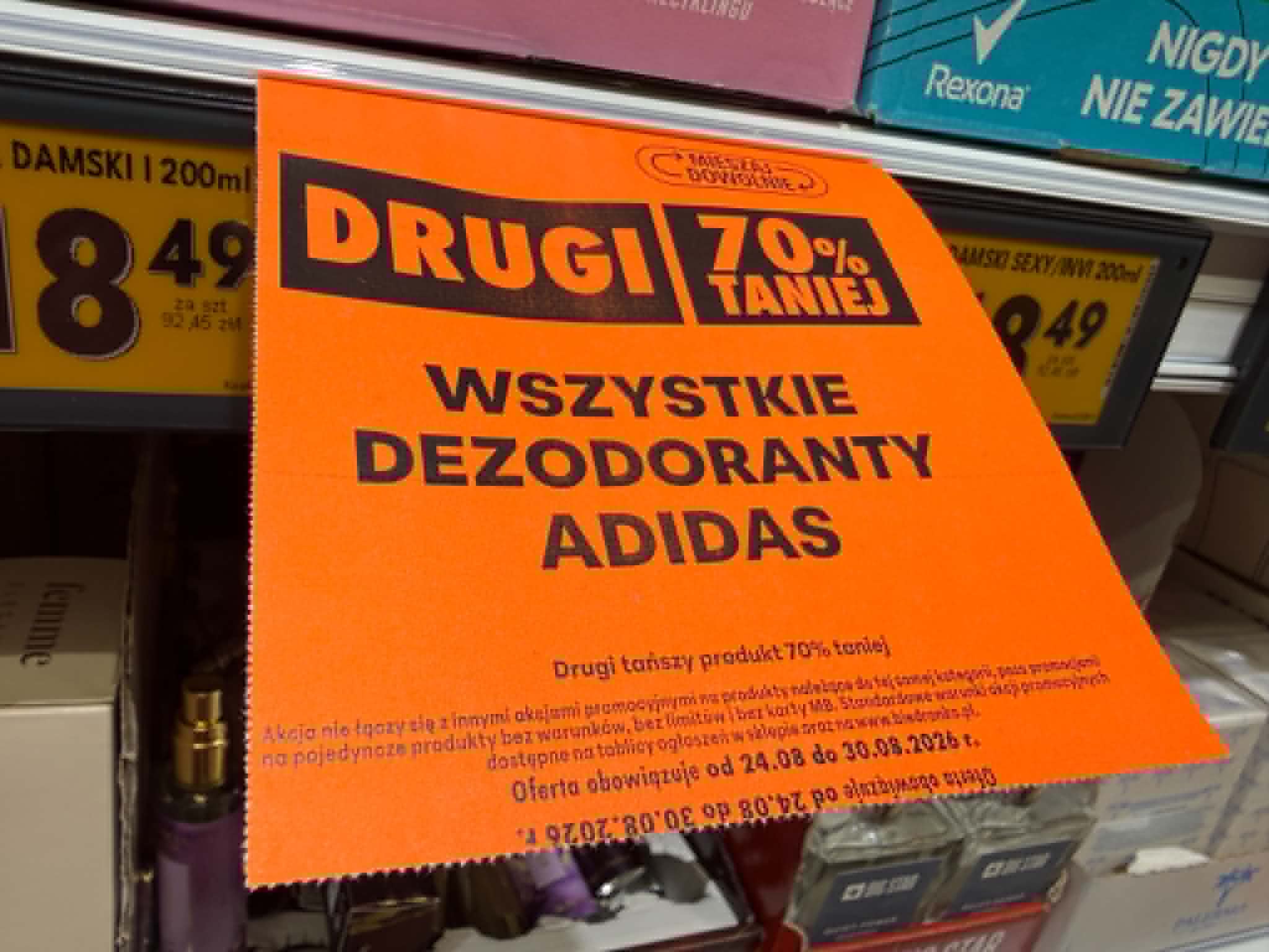 Gigantyczna promocja w Biedronce. Drugi produkt aż 70 proc. taniej. Akcja obejmuje wszystkie dezodoranty Adidas