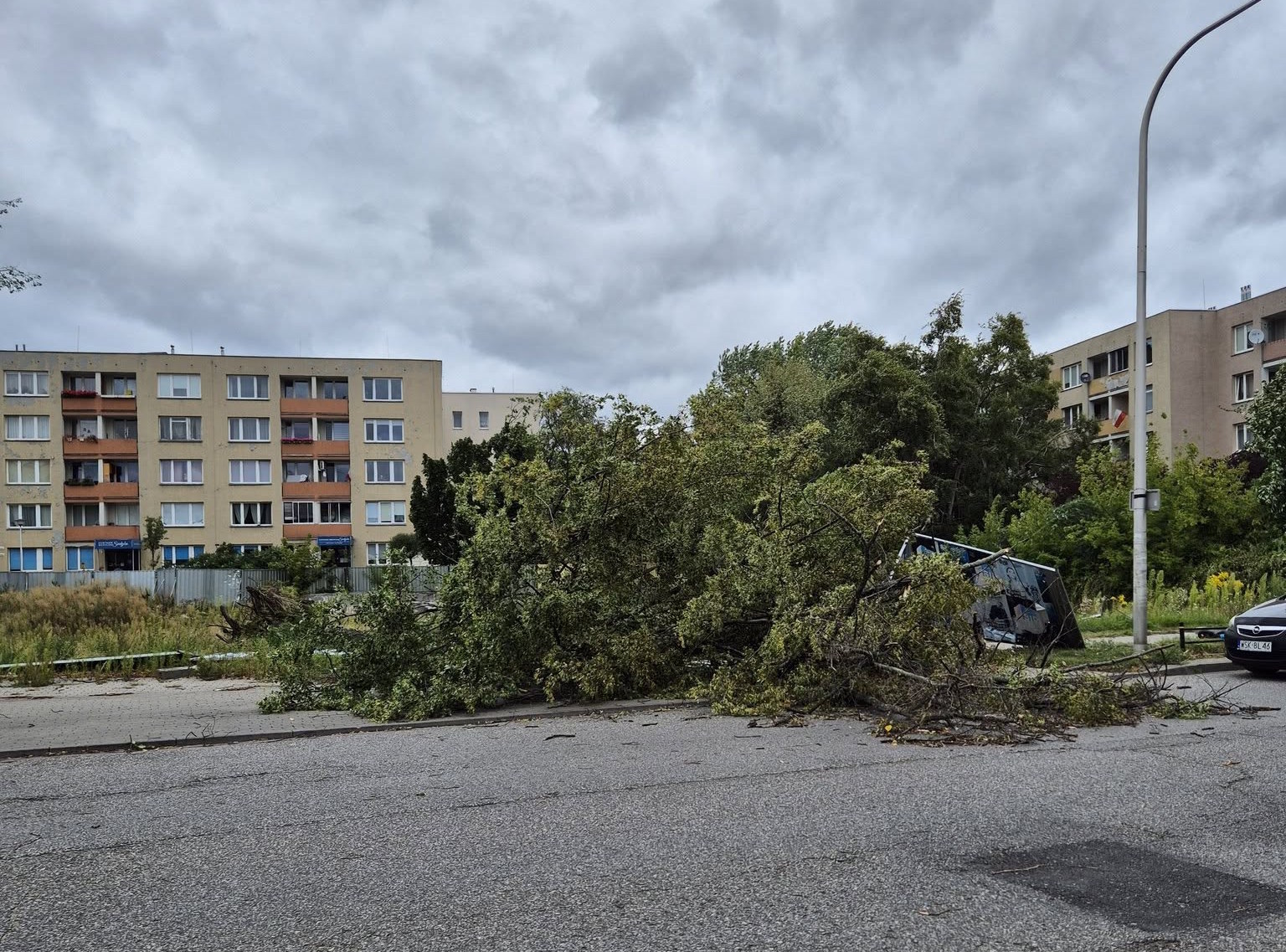 Skutki wichury ulica Limanowskiego Fot. Czytelniczka Mirosława