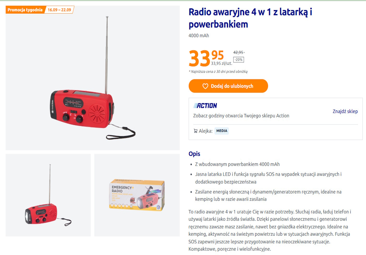 Od dziś gigantyczna promocja w Action. Ten sprzęt może przydać się podczas awarii