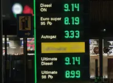 Ceny paliw na jednej ze stacji w warszawskim Wawrze w dniu 27.09.2026.