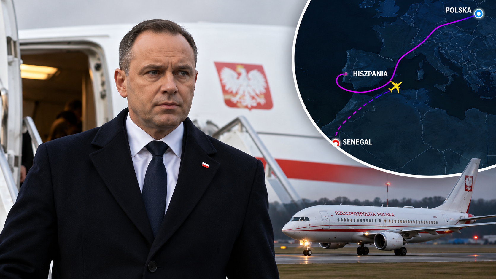 PILNE! Prezydent Karol Nawrocki przerwał lot do Senegalu i zawrócił do Polski. Powodem dramatyczne wydarzenia w Warszawie