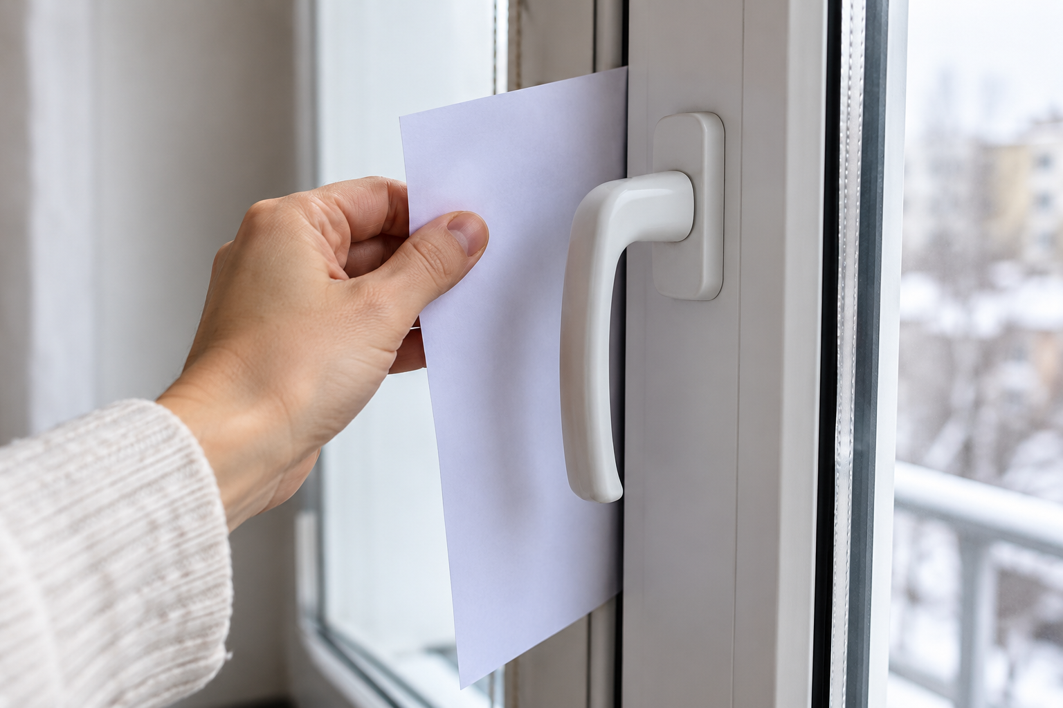 Włóż kartkę papieru między okno a ramę. Ten prosty test pokaże, którędy może uciekać ciepło