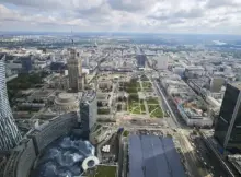 Panorama Warszawa wykonana z Varso.